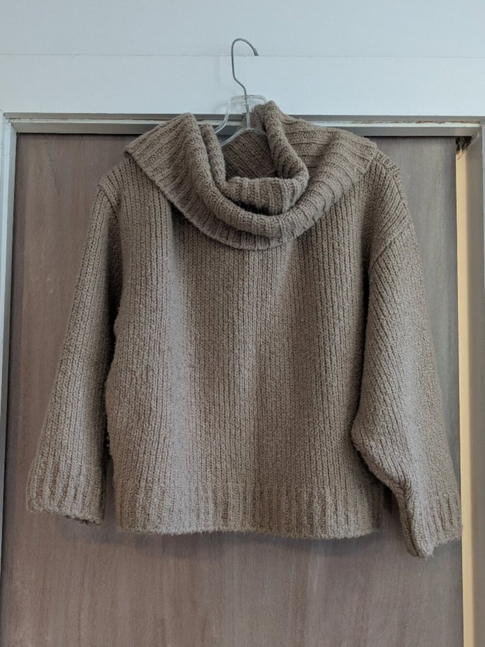 Anthropologie PILCRO Chunky Boxy Cotton Cowl Sweater